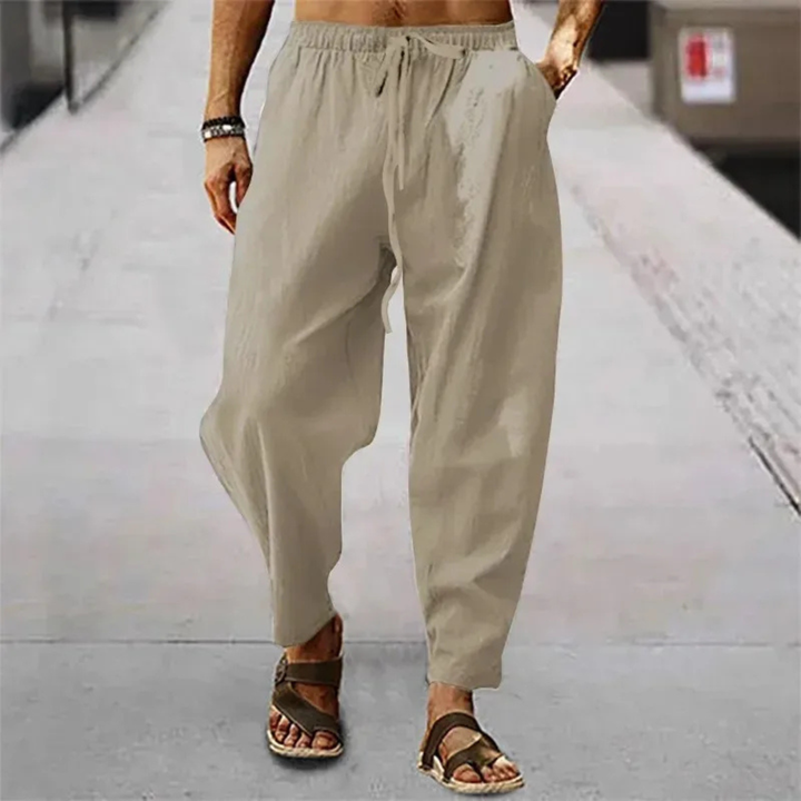 The Maple Ridge Men’s Cotton Linen Wide Leg Pants