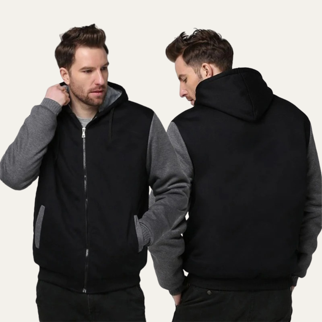 Men's Fleece Lined Zip Up Hoodie