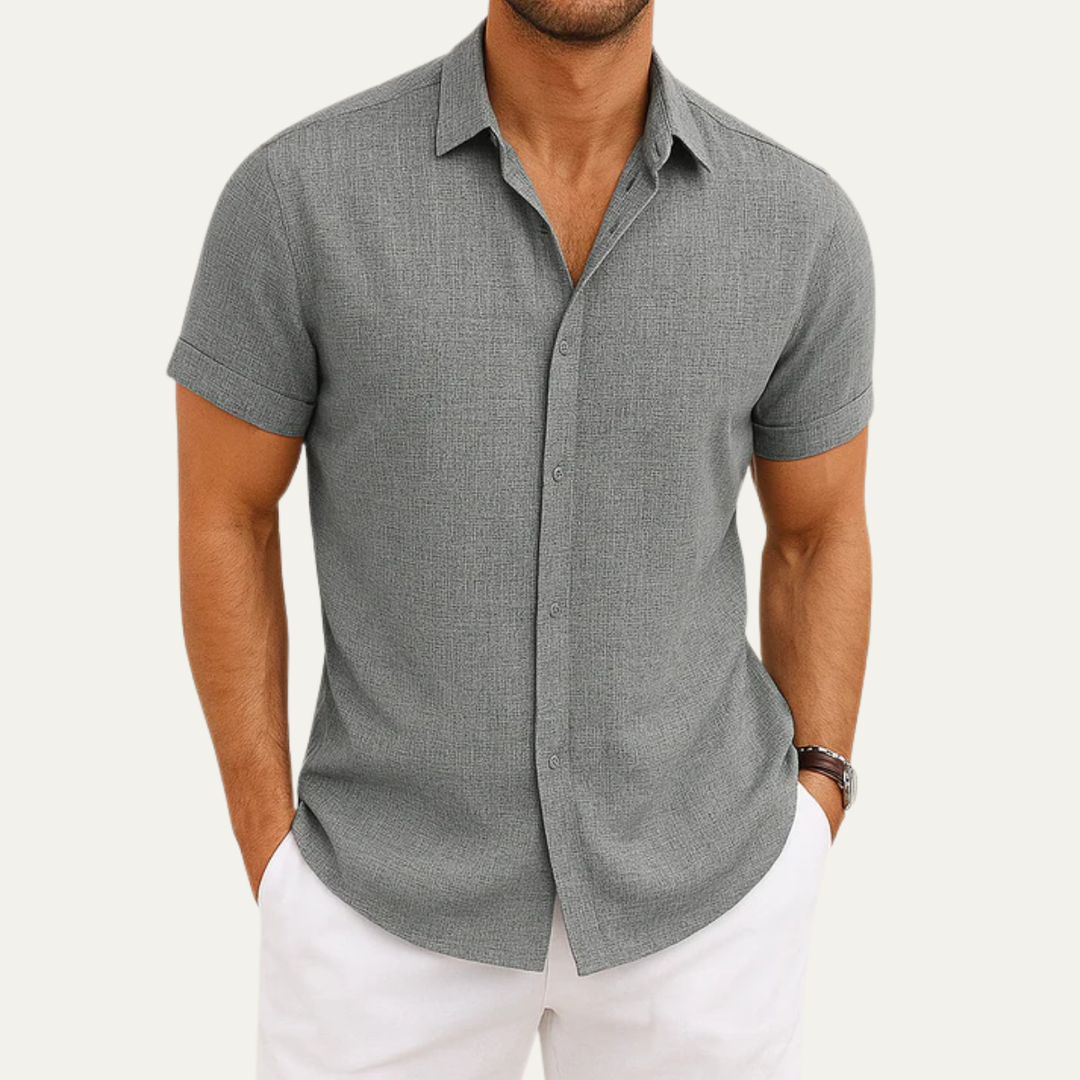 The Belluno Men's Short Sleeve Button Shirt