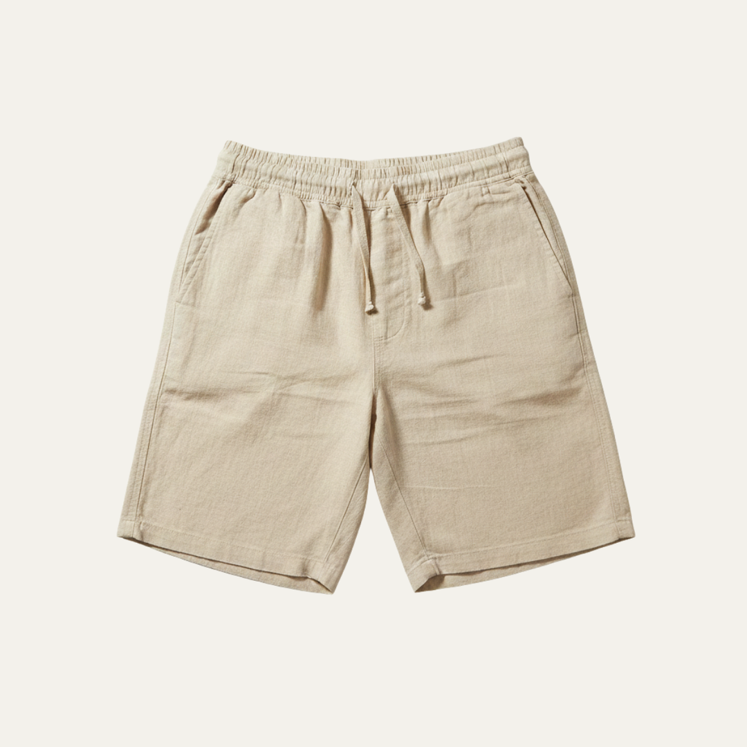 Linen Summer Drawstring Shorts Men