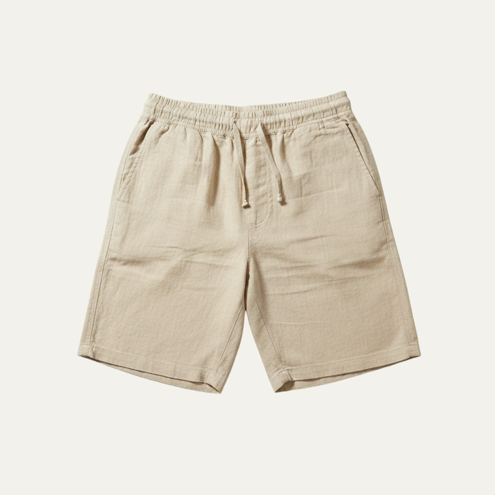Linen Summer Drawstring Shorts Men