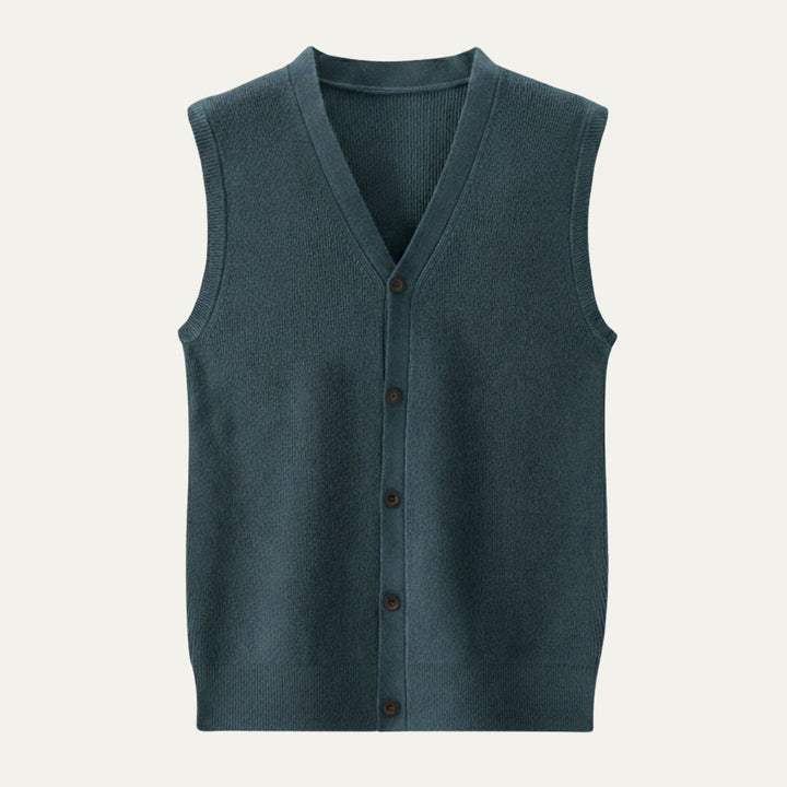 The Castellammare Men’s Smart Button Knit Waistcoat Sweater Vest