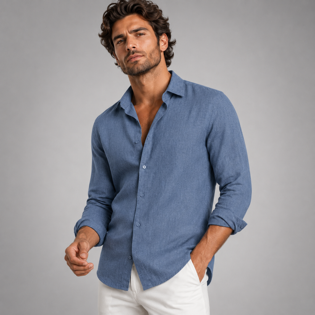The Edgartown Men’s Casual Breathable Summer Linen Shirt