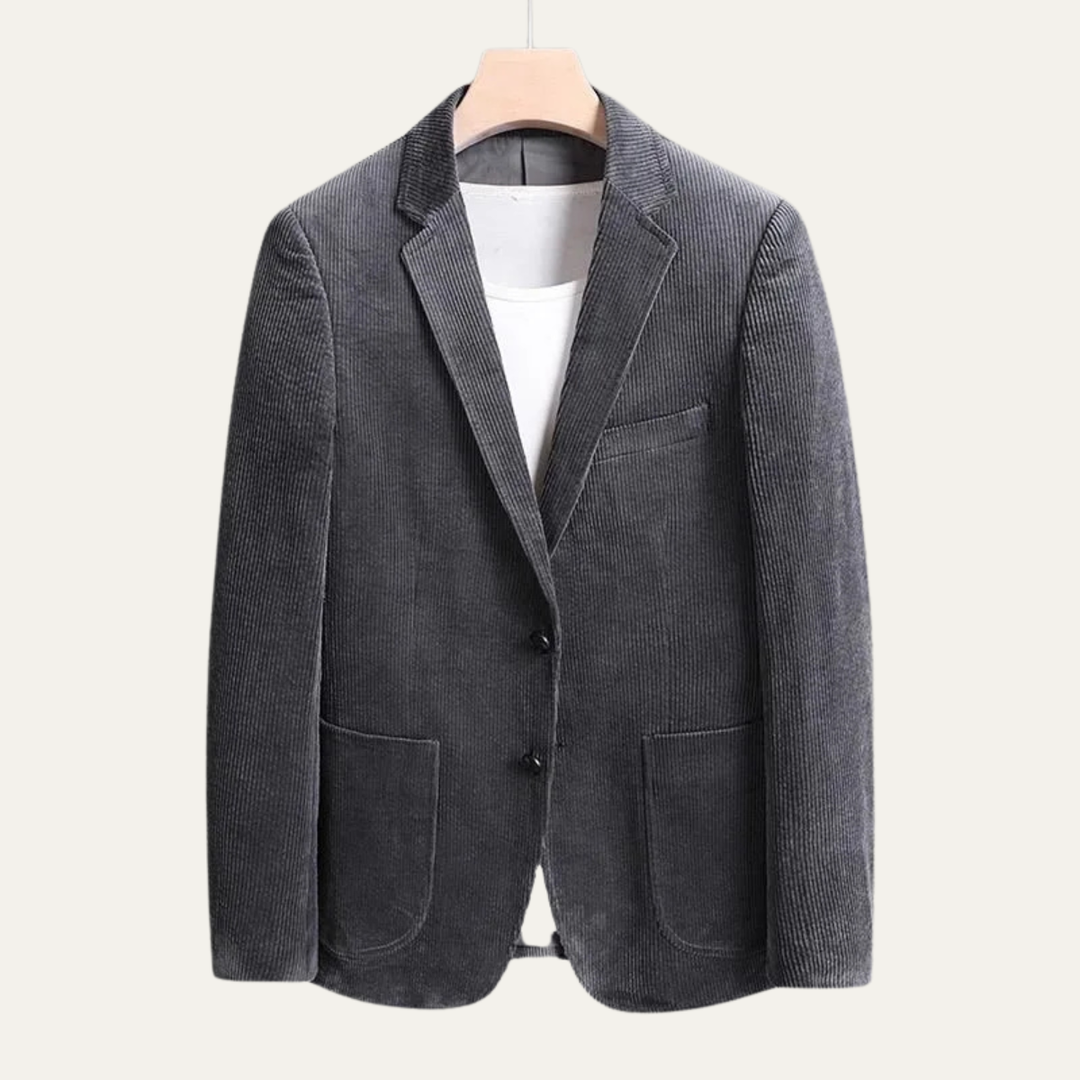 The Livorno Men’s Vintage Casual Slim Fit Corduroy Blazer Jacket