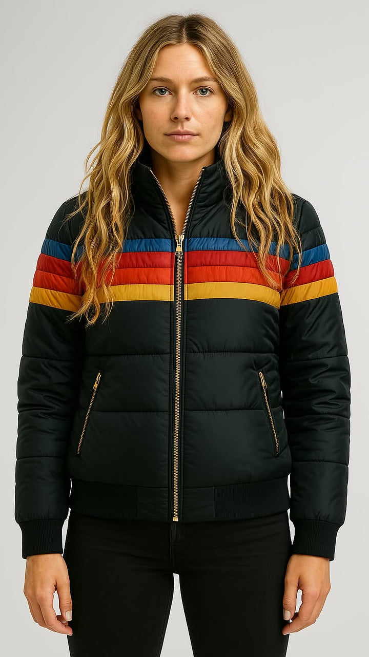 Women's Waterproof Jacket with Hood and Stylish Fit