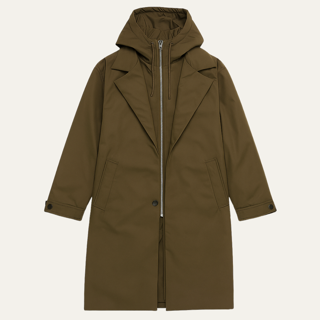 The Oldborough Men's Hooded Parka – Waterproof Warm Long Rain Coat