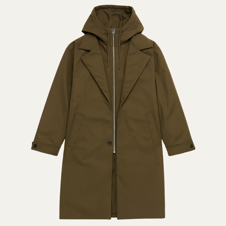 The Oldborough Men's Hooded Parka – Waterproof Warm Long Rain Coat