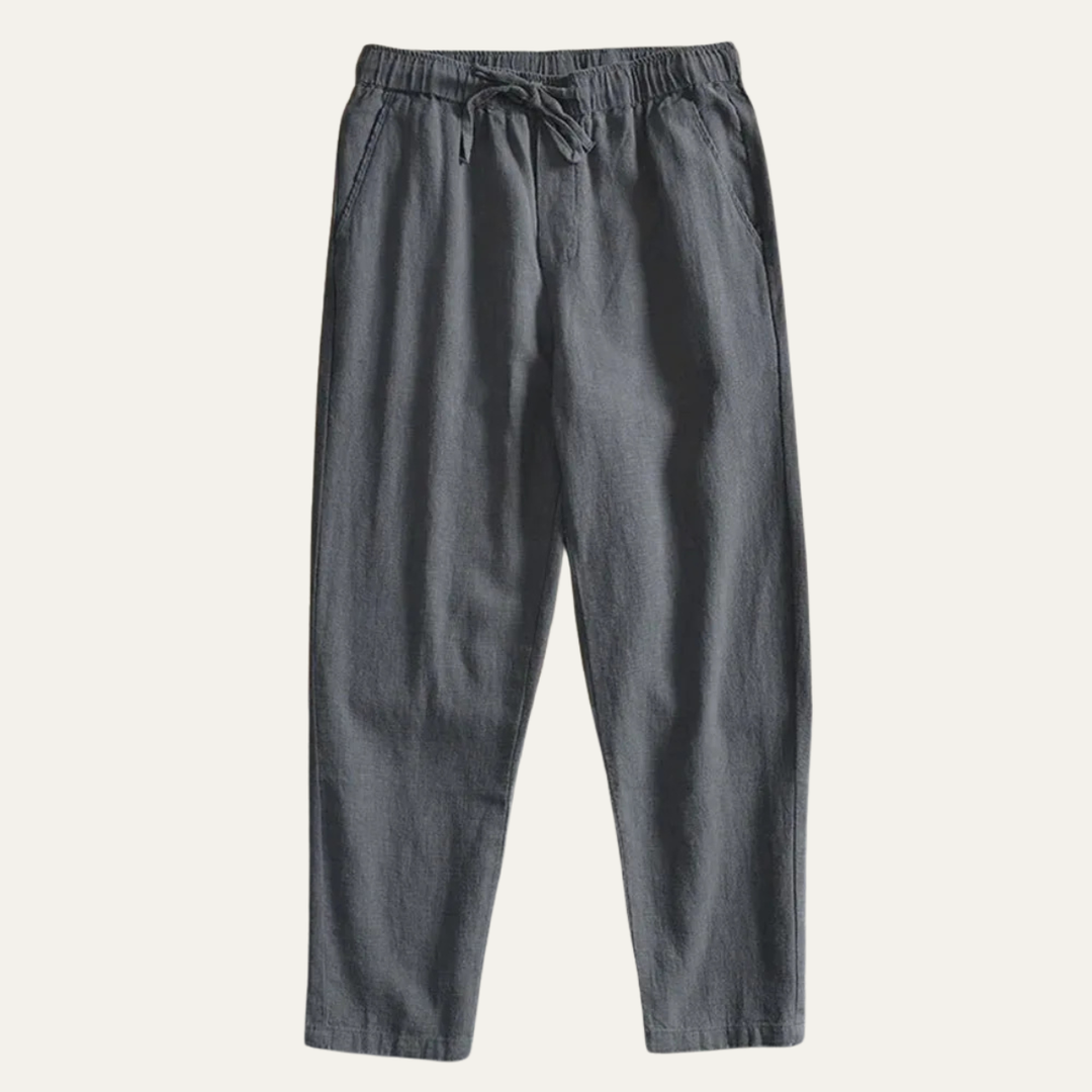 The Siena Men’s Elastic Waist Linen Lightweight Jogger Pants
