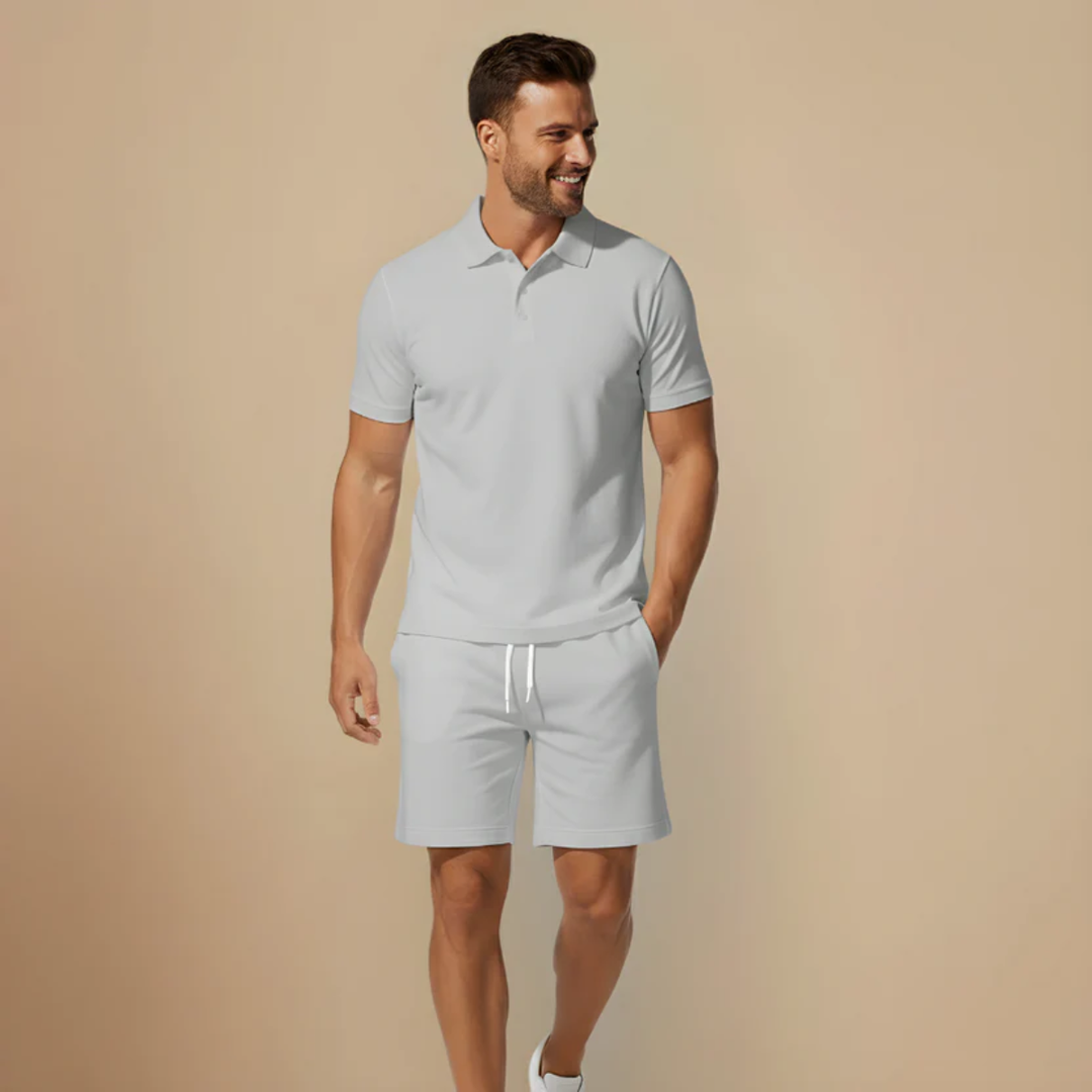 The Fossano Men's Casual Polo and Shorts Set