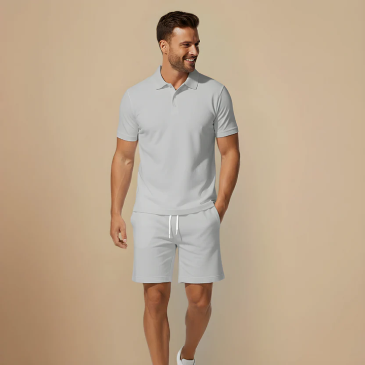 The Fossano Men's Casual Polo and Shorts Set