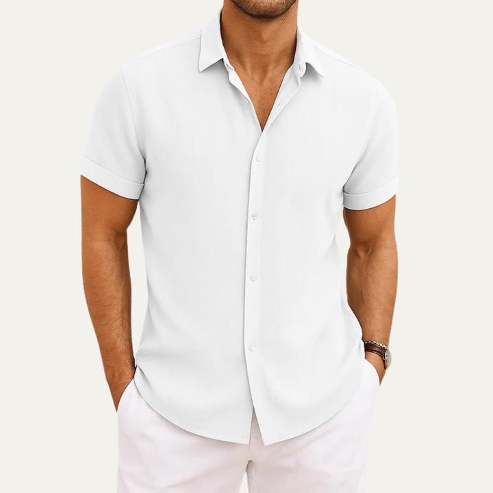 The Belluno Men's Short Sleeve Button Shirt
