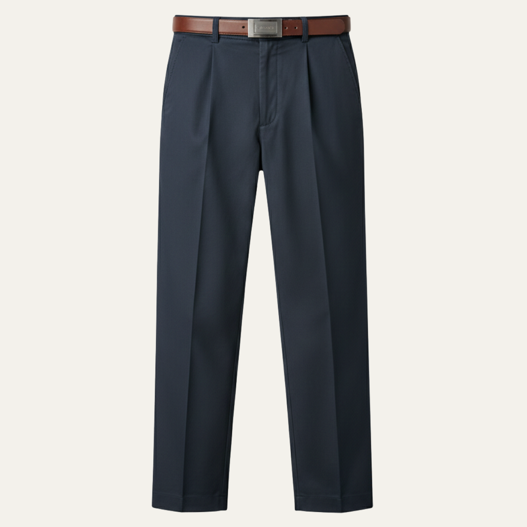The Briarcliff Park Men’s Classic Casual Double Pleated Straight Leg Pants