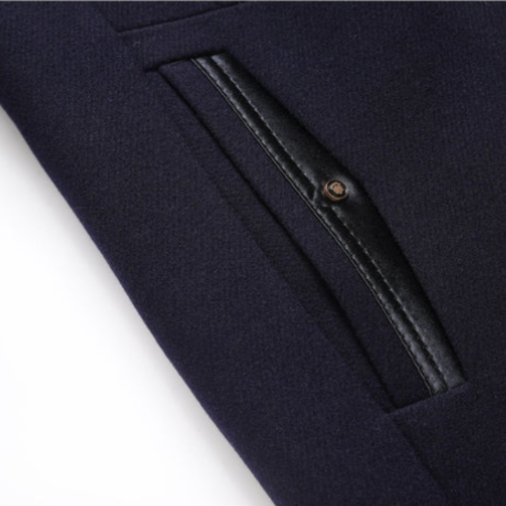 The Brookstone Men’s Elegant Classic Wool Coat with Quilted Lining