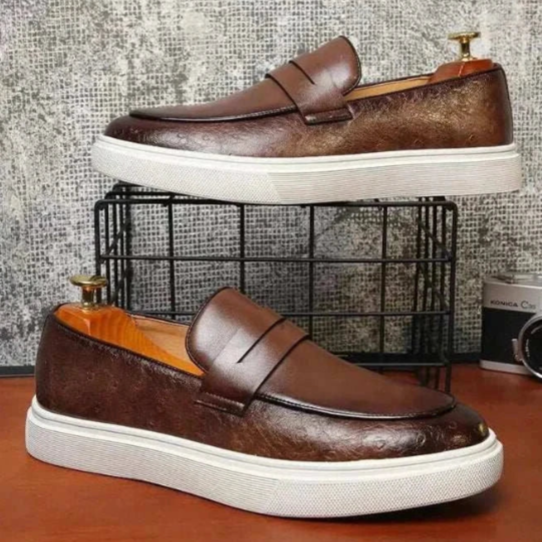 The Arezzo Men’s Leather Loafer Sneaker