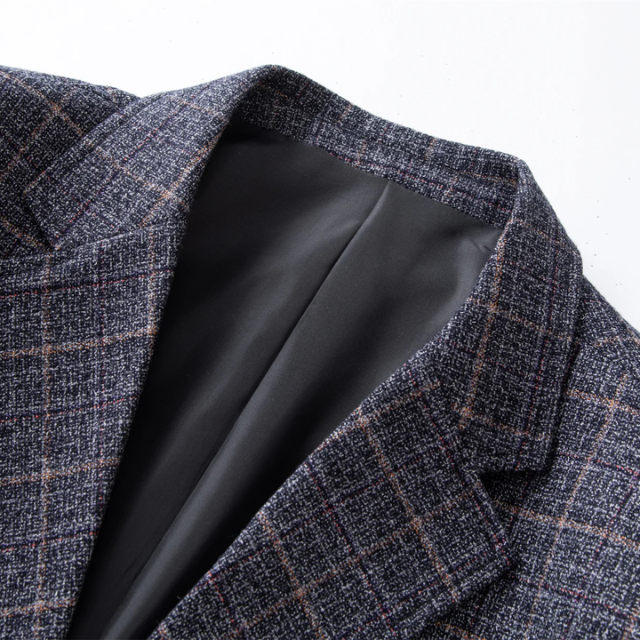 The Durham Men’s Plaid Striped Business Casual Work Jacket