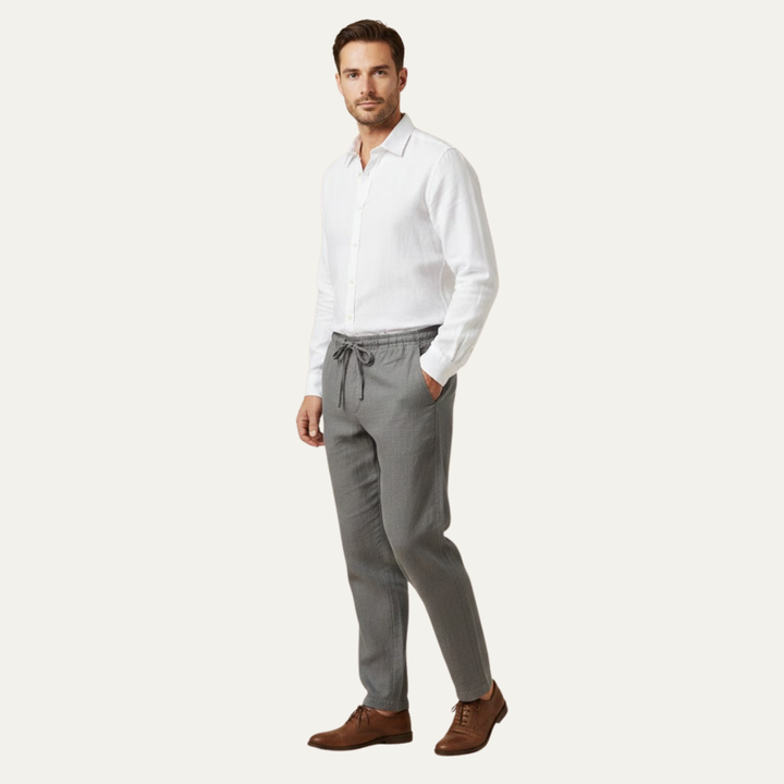 The Meadowwater Men’s Loose Fit Cotton Linen Drawstring Pants