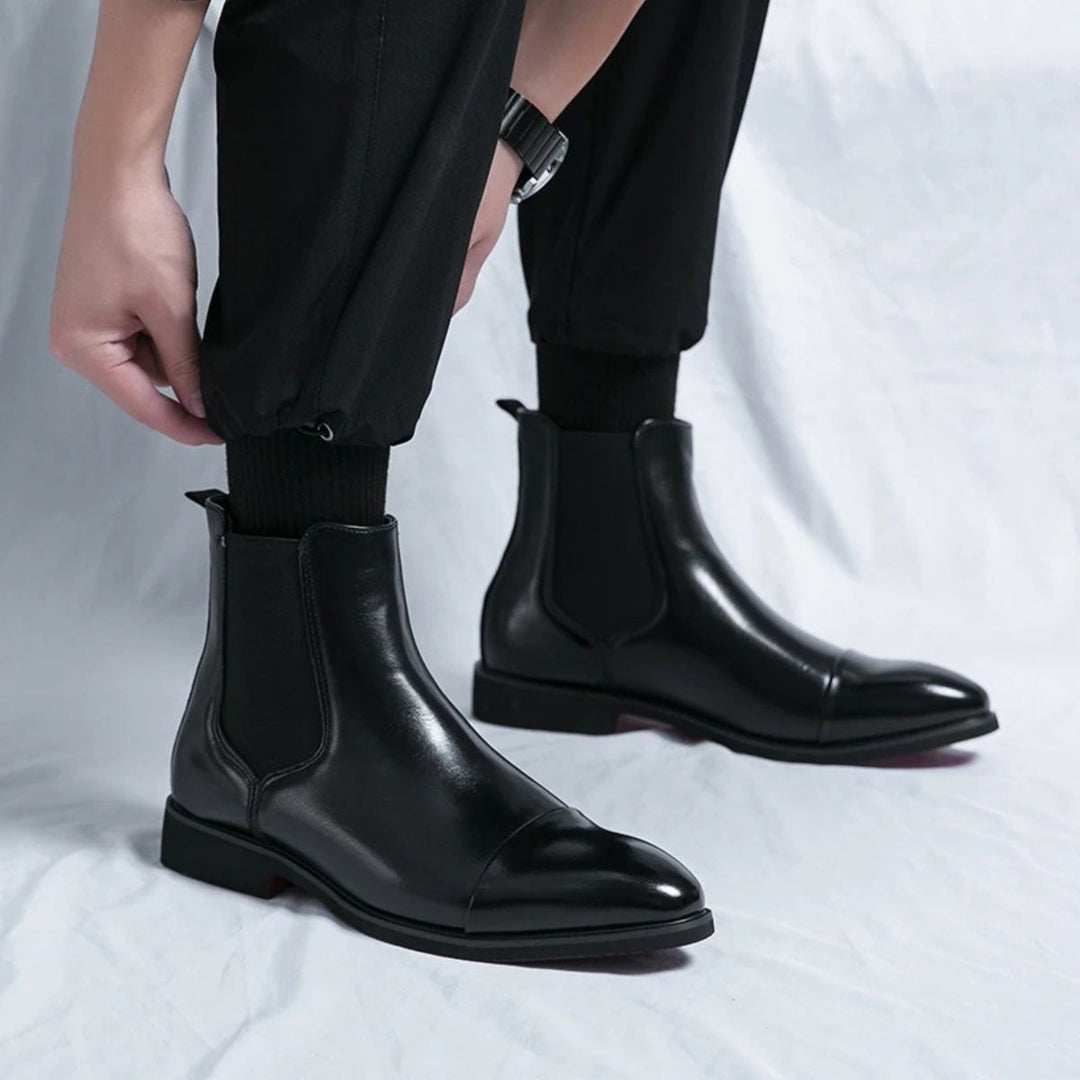 The Savile Row Faux Leather Chelsea Boots for Men