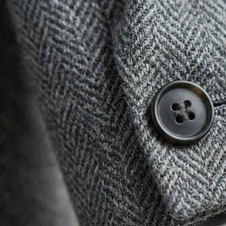 The Glencrest Men’s Single Breasted Herringbone Wool Tweed Blazer