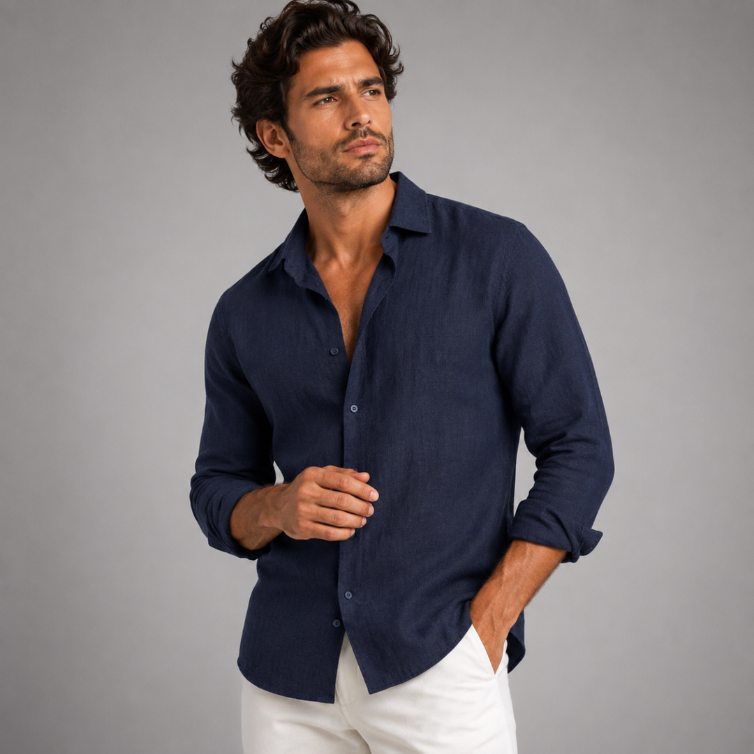 The Edgartown Men’s Casual Breathable Summer Linen Shirt