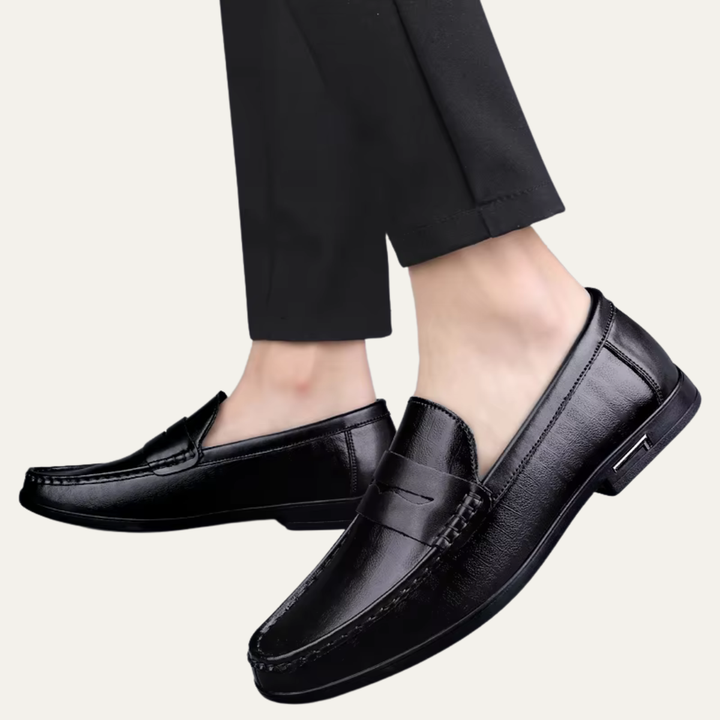 The Brookgate Men’s Breathable Italian Style Leather Slip On Loafers