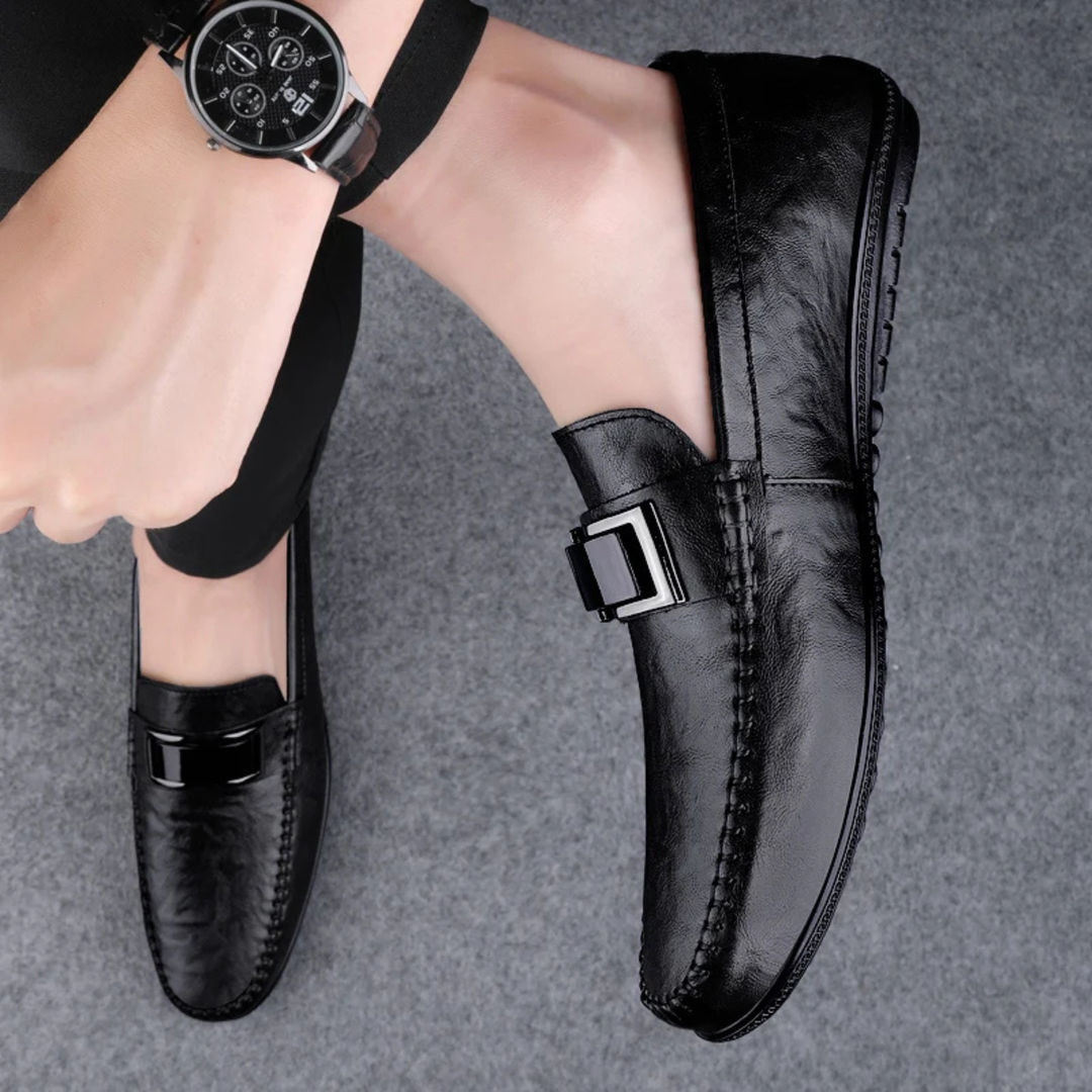 The Willowbend Men's Business Leather Slip On Loafers