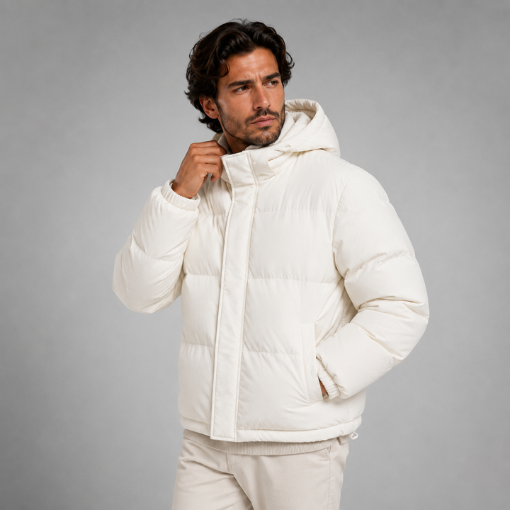 The Tallinn Men's Hooded Puffer Jacket - Waterproof Down Winter Coat