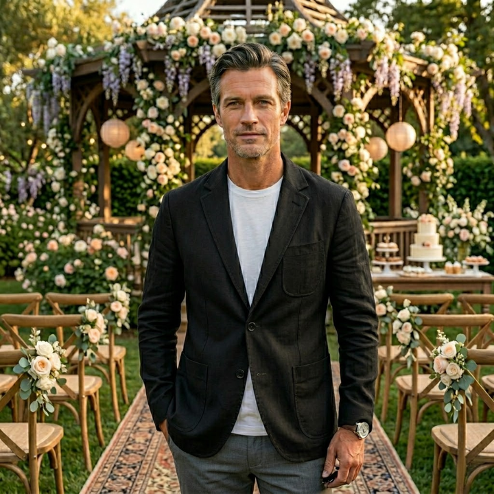 The Venice Linen Summer Blazer - Wedding Guest Men - Formal Occasions