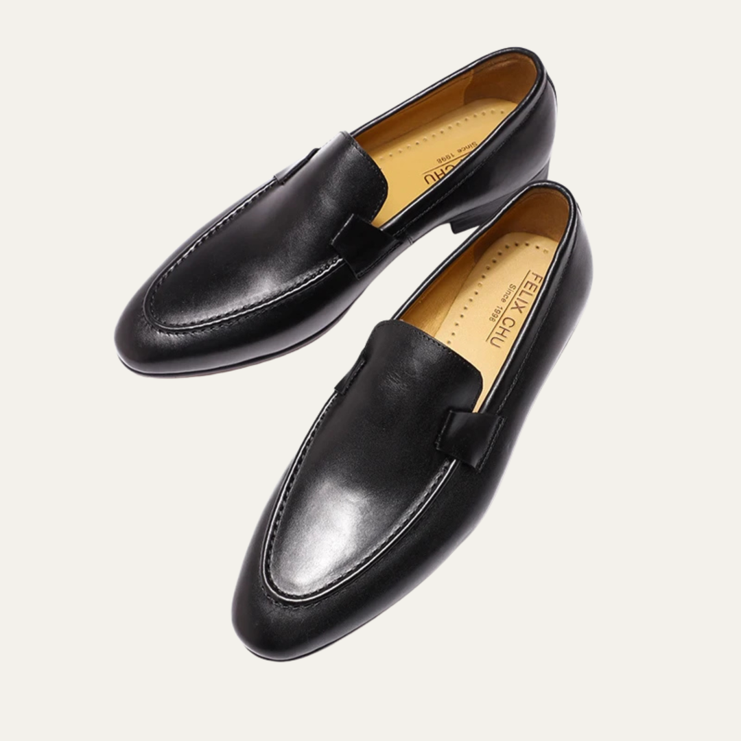 The Redstone Ridge Men's Handmade Business Leather Dress Loafers