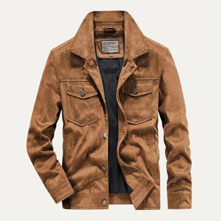Men's Vintage Suede Cargo Jacket