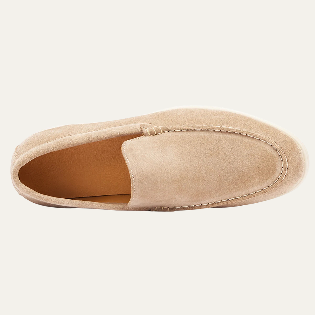 The Meadowgate Men’s Casual Vintage Suede Leather Slip On Loafers - Brown