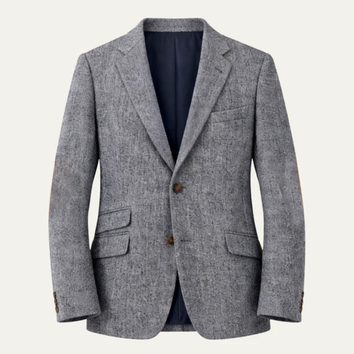 The Verona Men’s Single Breasted Herringbone Tweed Blazer