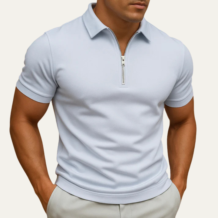 The Palazzolo Men's Short Sleeve Zip Polo