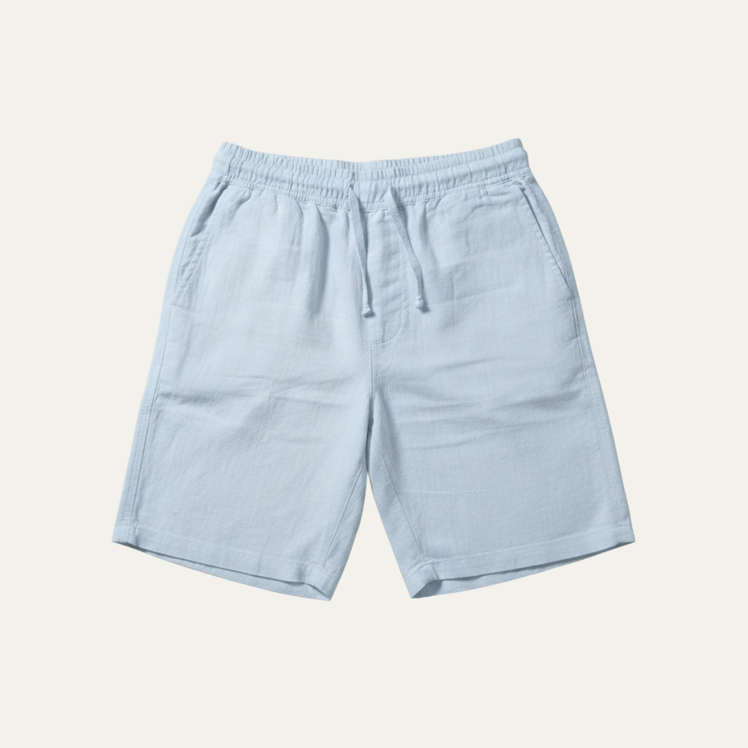 Linen Summer Drawstring Shorts Men