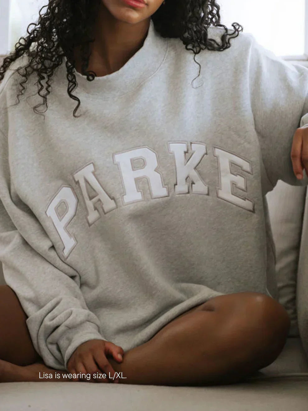 Oversize Varsity Sweatshirt with Embroidered Letters