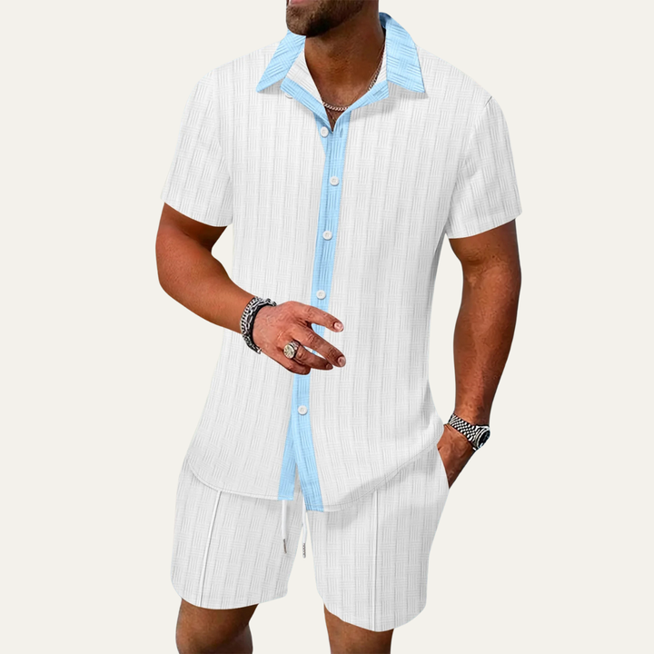 The Fairview Men’s Breathable Short Sleeve Shirt & Shorts Set