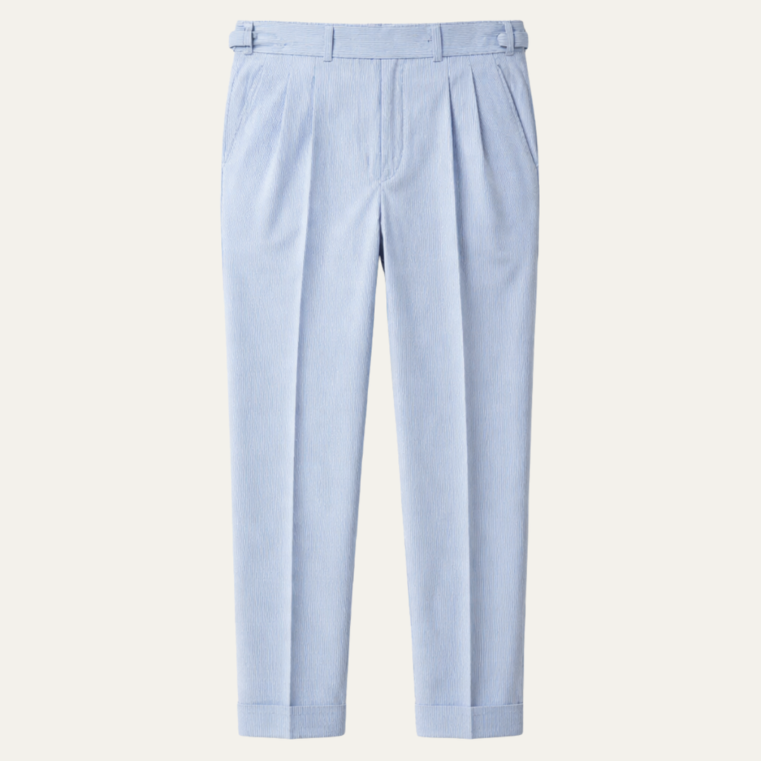 The Cattolica Men’s Elegant High Waist Pleated Suit Pants