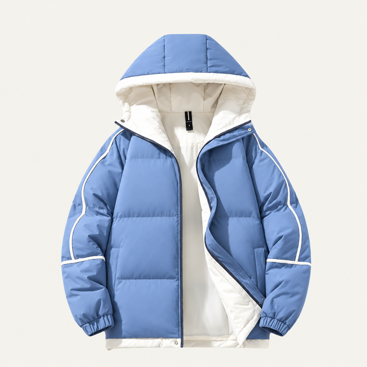 The London Men's Waterproof Puffer Jacket - Luxury Hooded Winter Coat