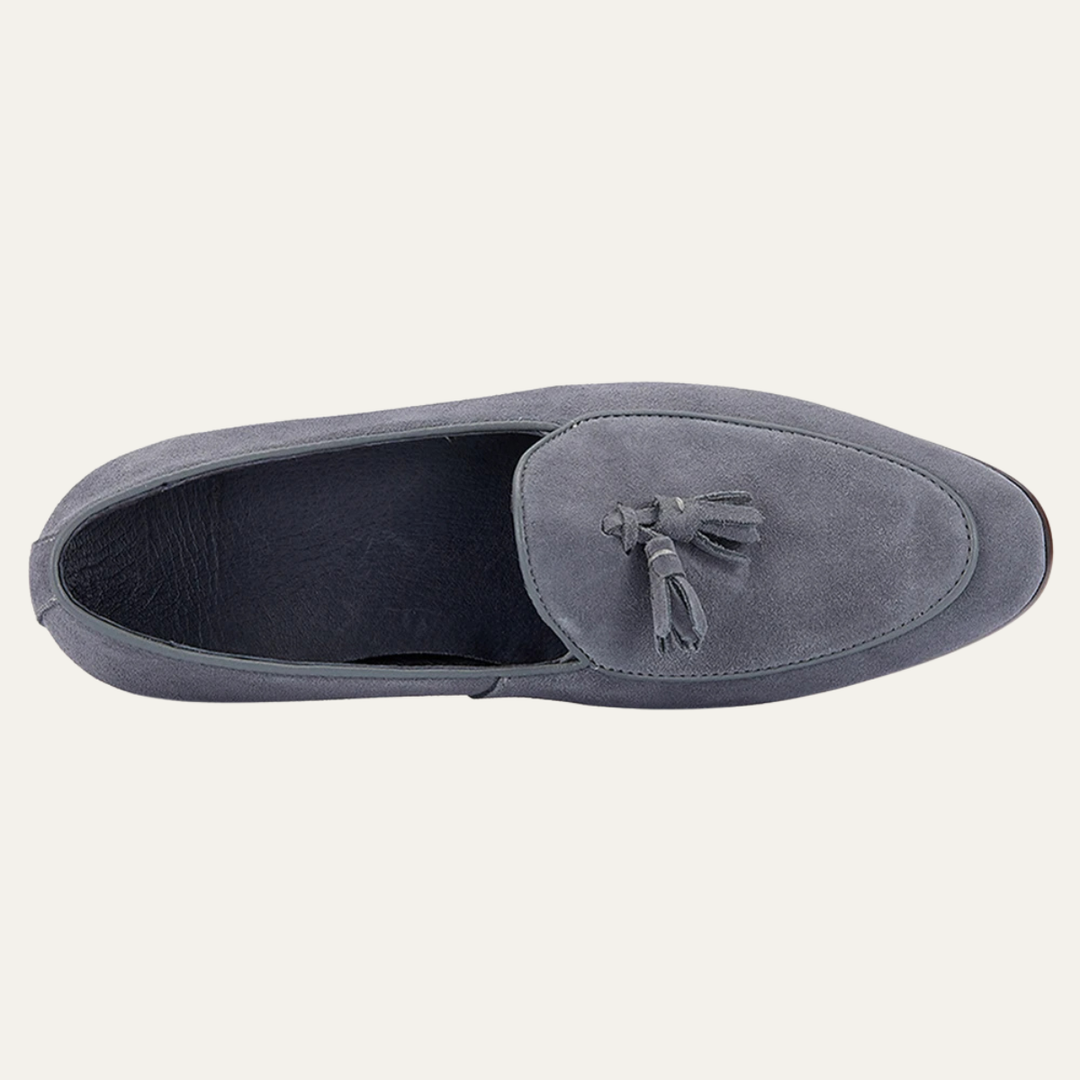 The Brentwood Falls Men’s Suede Leather Tassel Loafers