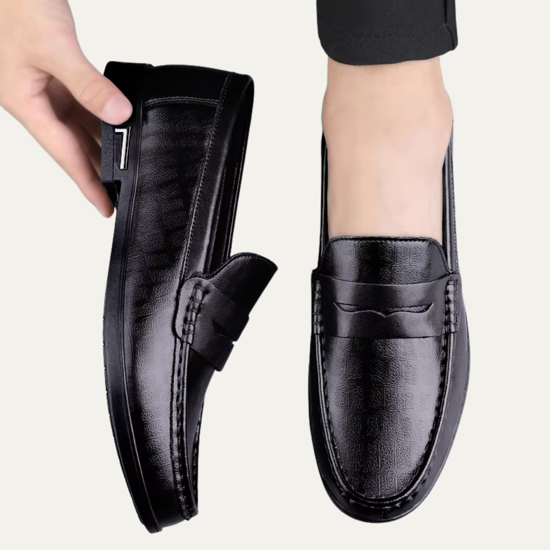 The Brookgate Men’s Breathable Italian Style Leather Slip On Loafers