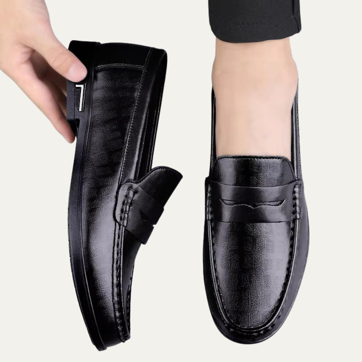 The Brookgate Men’s Breathable Italian Style Leather Slip On Loafers