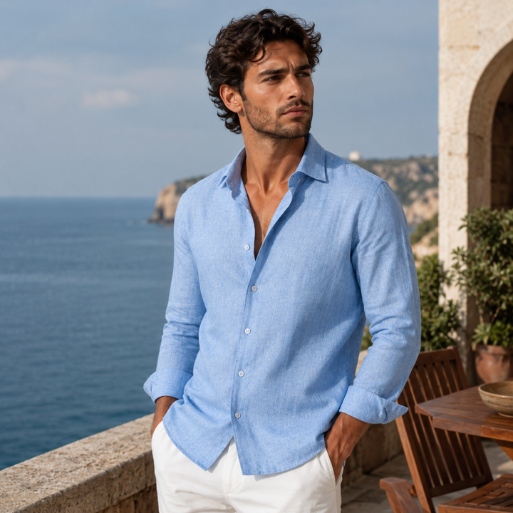 The Edgartown Men’s Casual Breathable Summer Linen Shirt