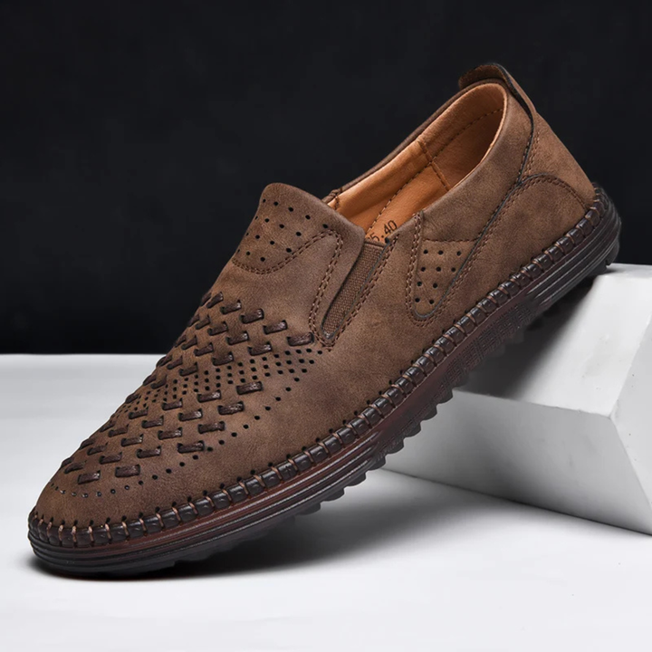 The Silverlake Men's Handmade Leather Slip On Loafers
