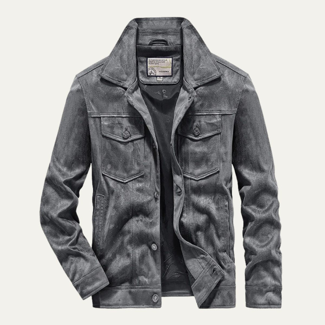 Men's Vintage Suede Cargo Jacket