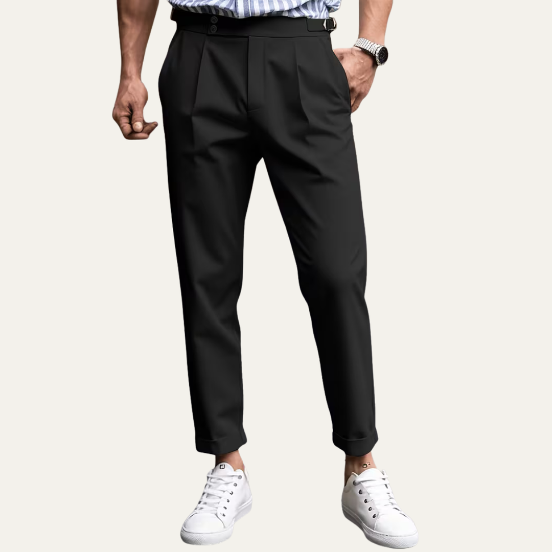 The Dromana Men’s Tailored Smart Slim Fit Pleated Dress Pants