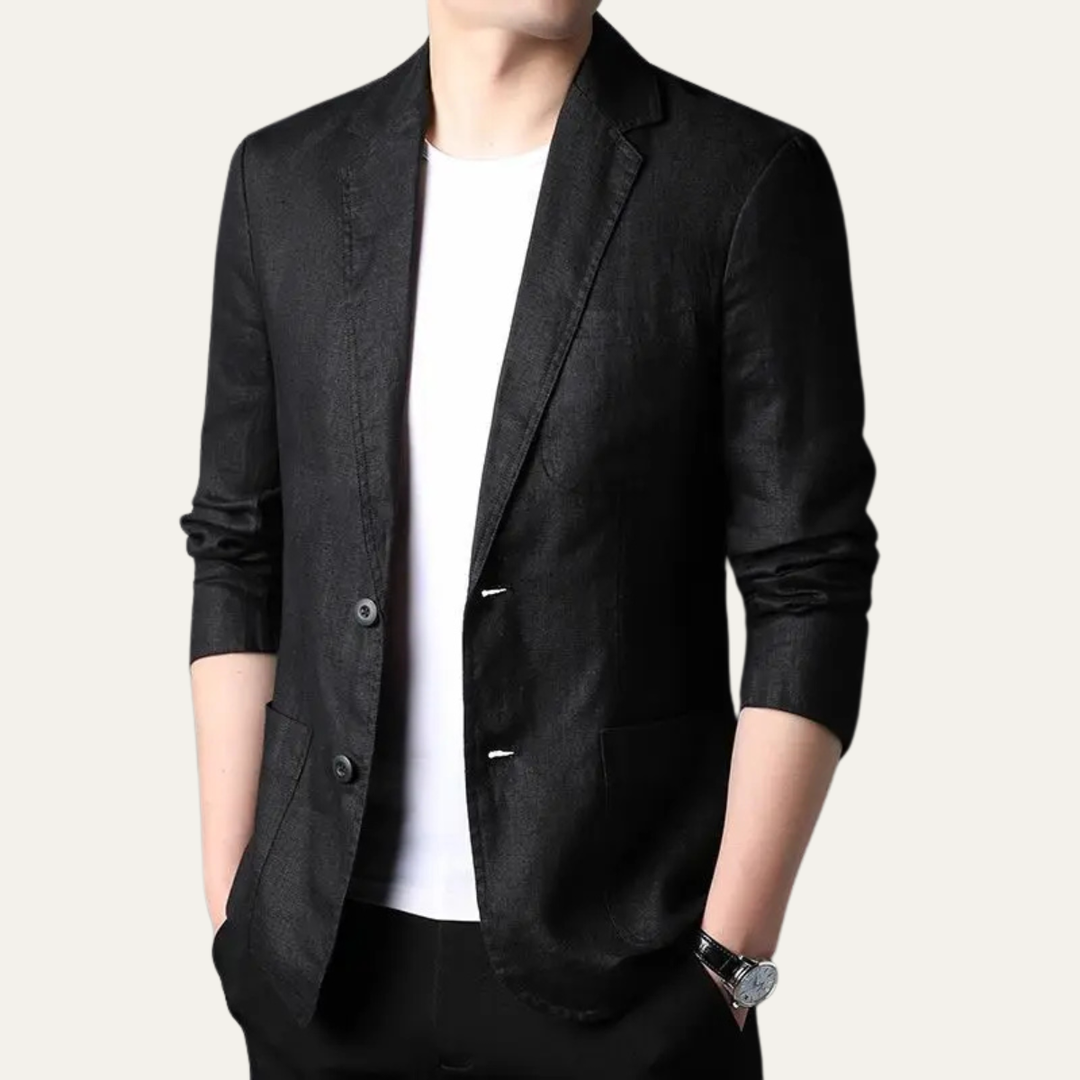The Spoleto Men’s Relaxed Fit Textured Lightweight Casual Blazer