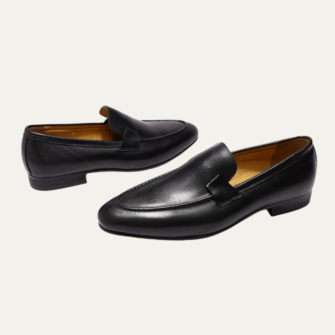 The Redstone Ridge Men's Handmade Business Leather Dress Loafers