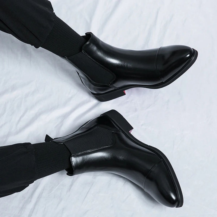 The Savile Row Faux Leather Chelsea Boots for Men