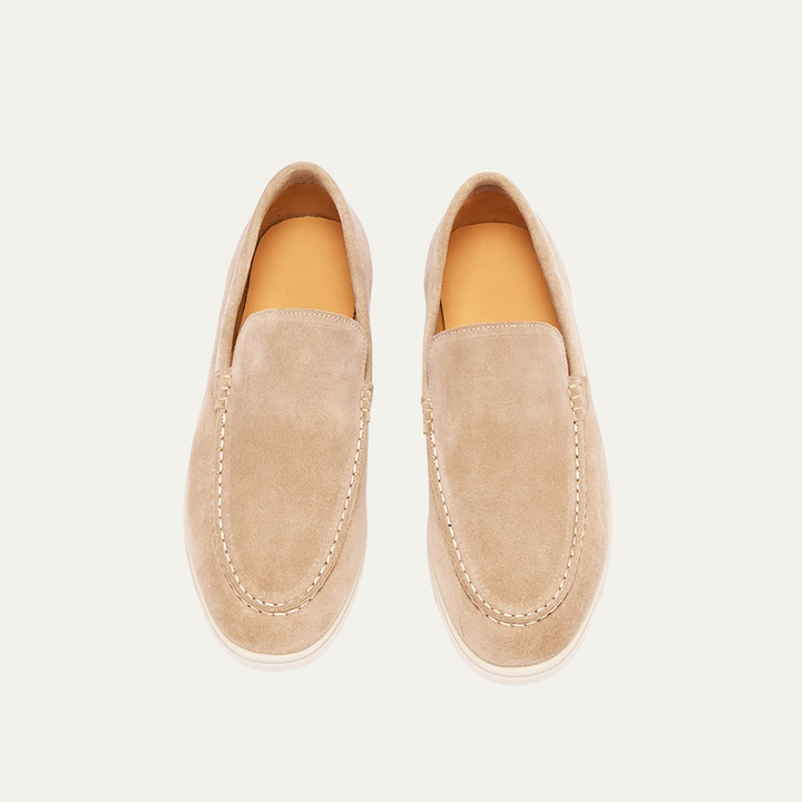 The Meadowgate Men’s Casual Vintage Suede Leather Slip On Loafers - Brown