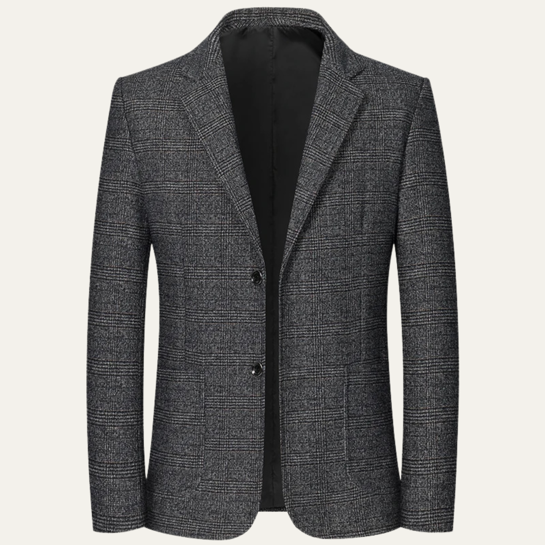 The Sarentino Men’s Vintage Checkered Plaid Blazer Jacket