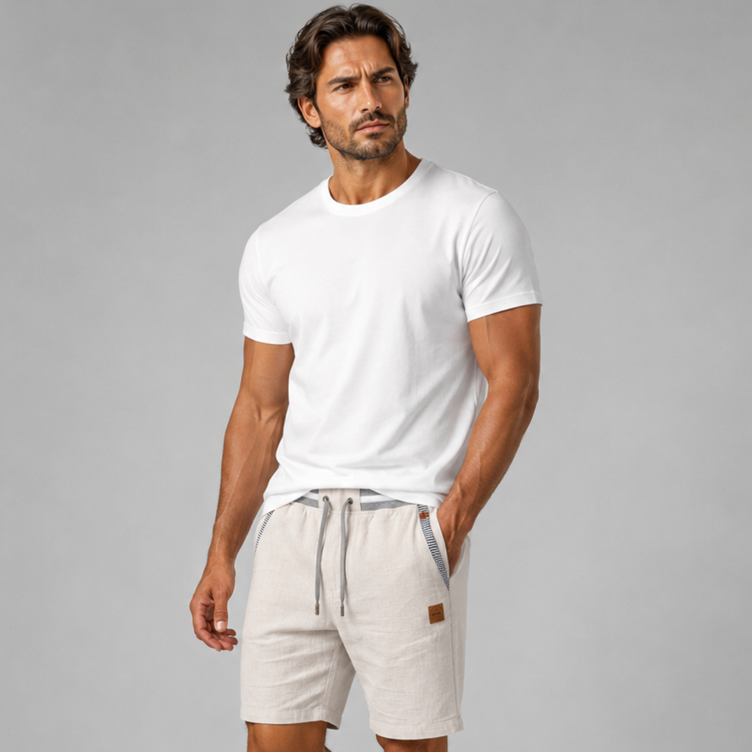 The Sacramento Men's Drawstring Linen Summer Shorts